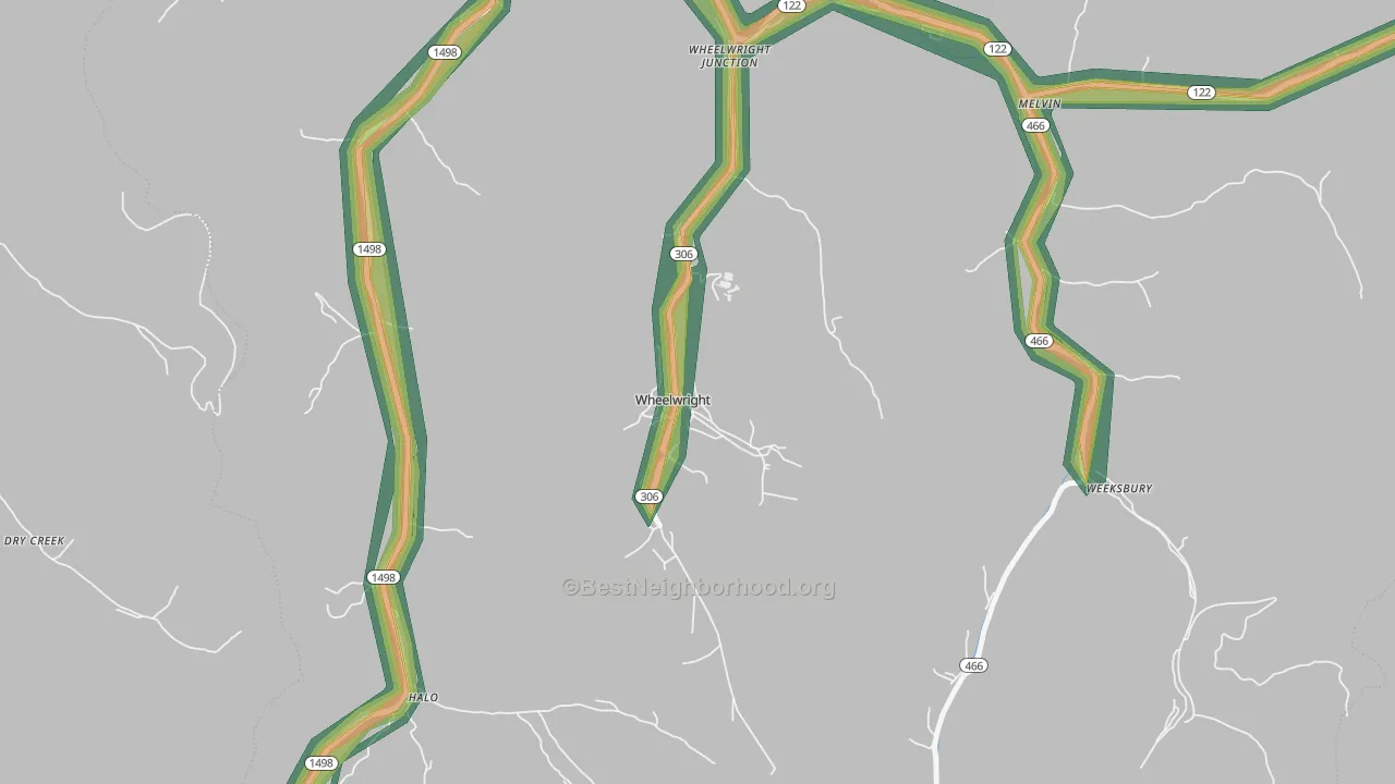 41669, KY Map of Noise Levels in 41669