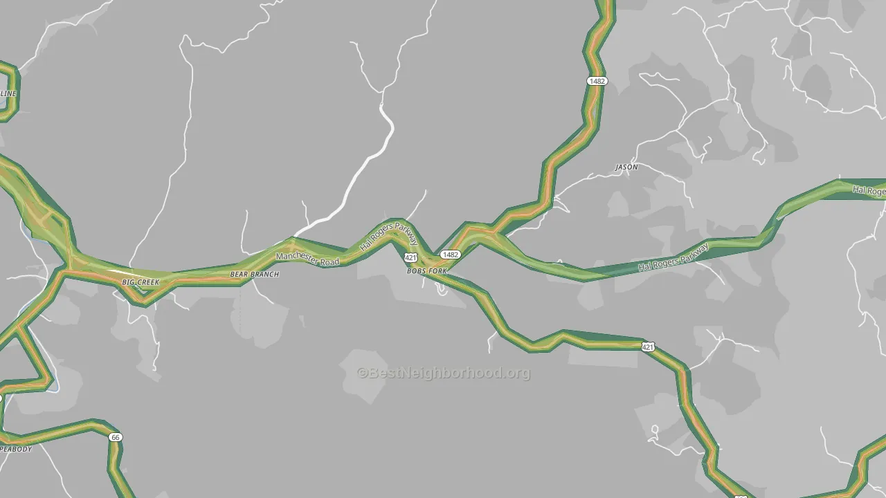 41714, KY Map of Noise Levels in 41714