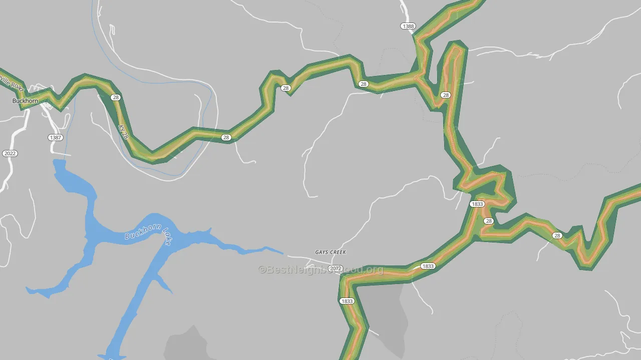 41745, KY Map of Noise Levels in 41745