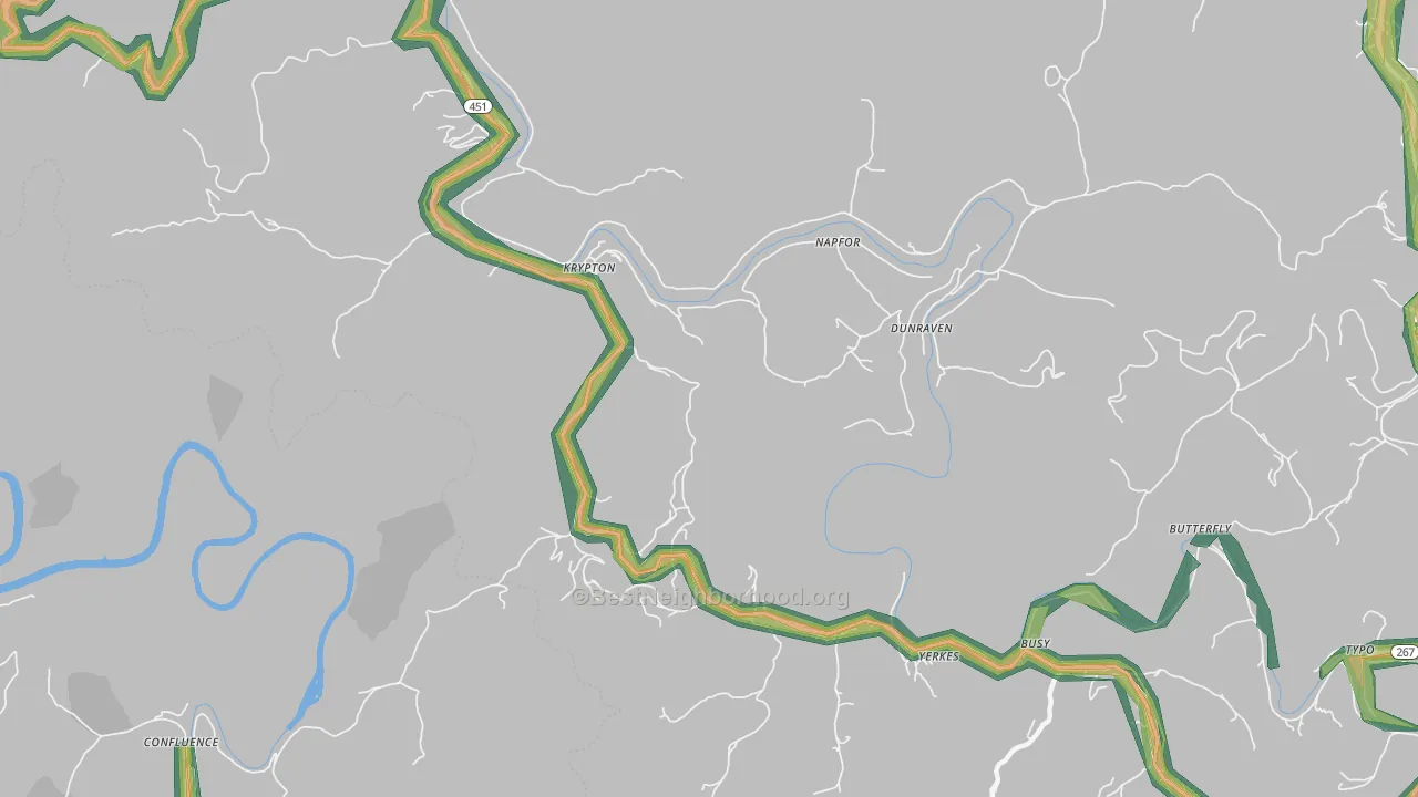 41754, KY Map of Noise Levels in 41754