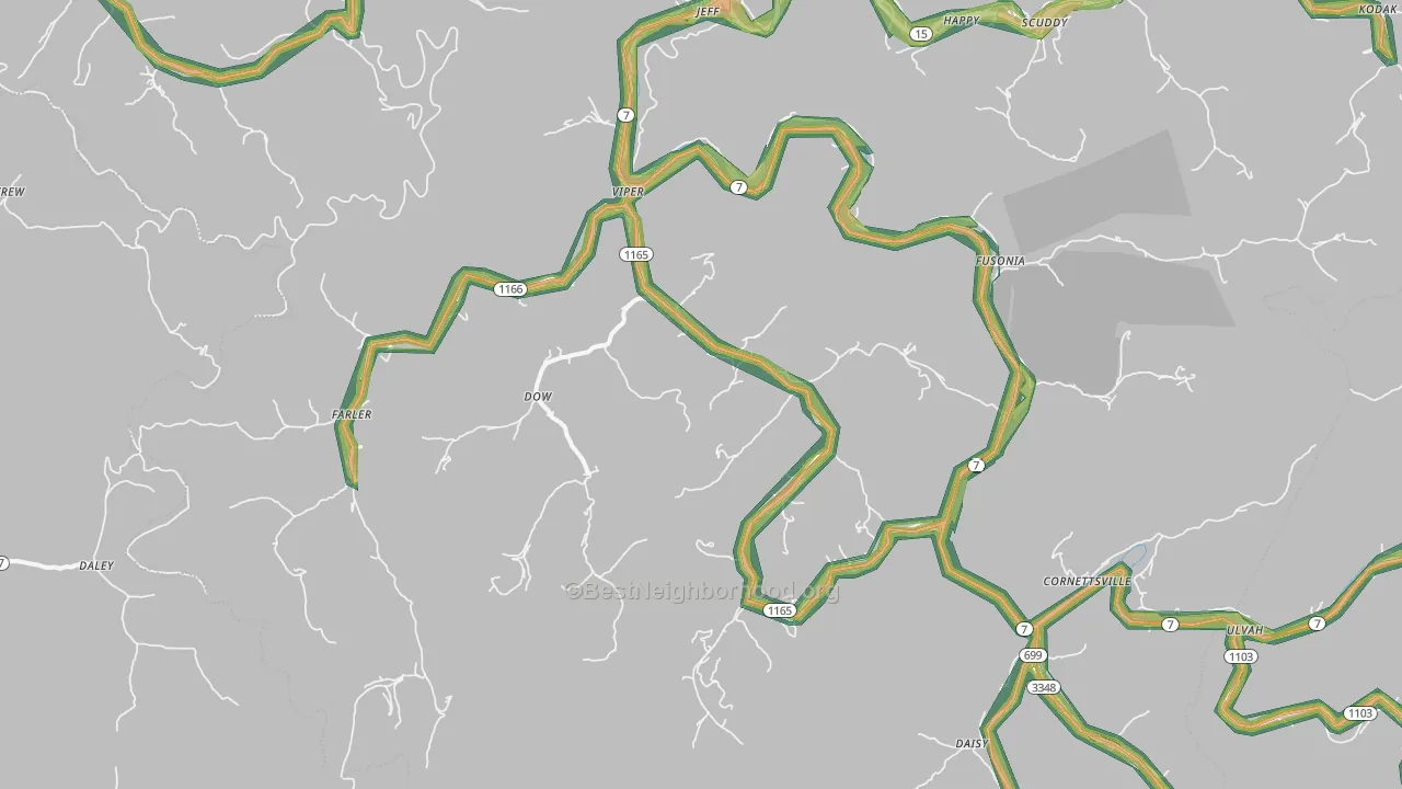 41774, KY Map of Noise Levels in 41774
