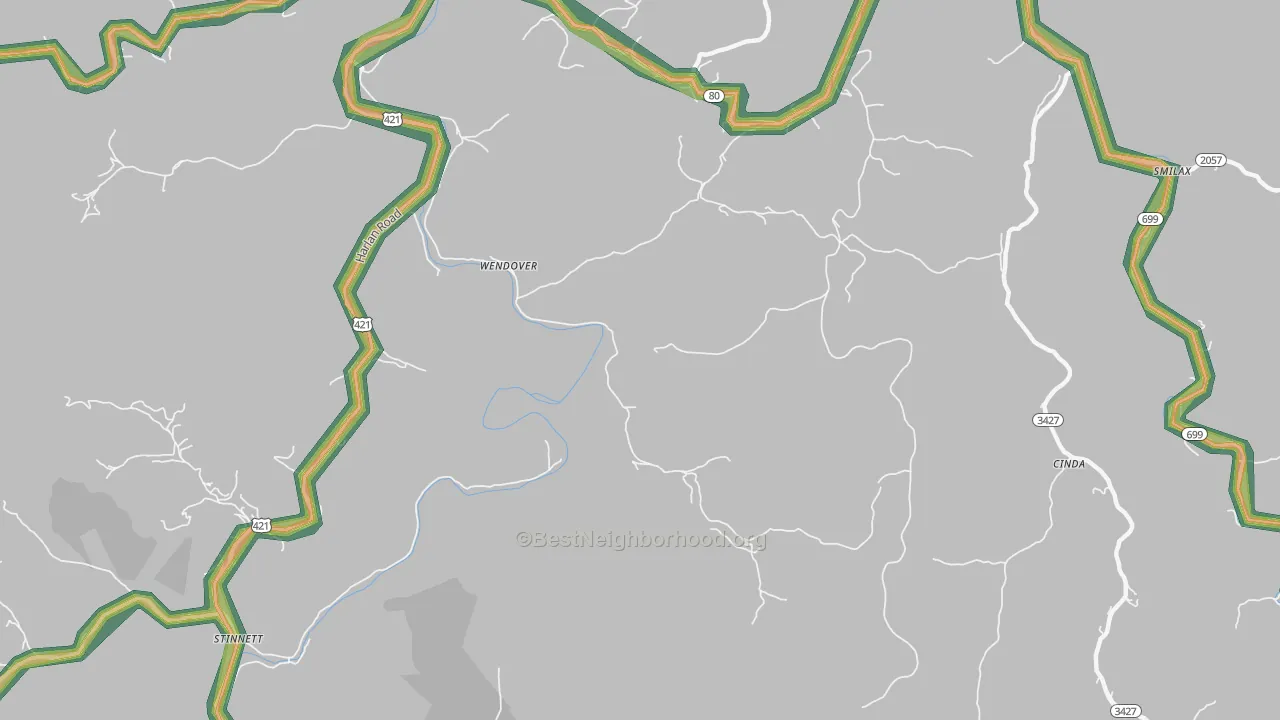 41775, KY Map of Noise Levels in 41775
