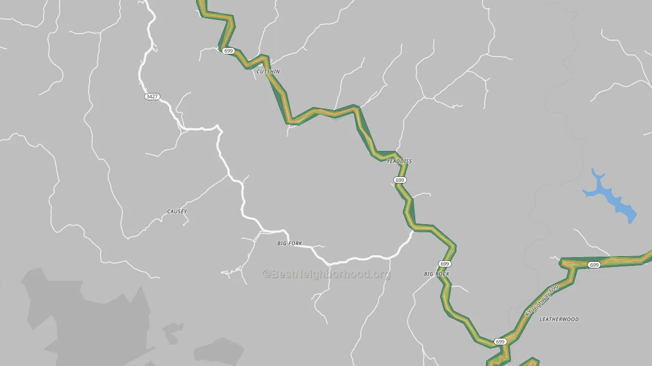 41777, KY Map of Noise Levels in 41777