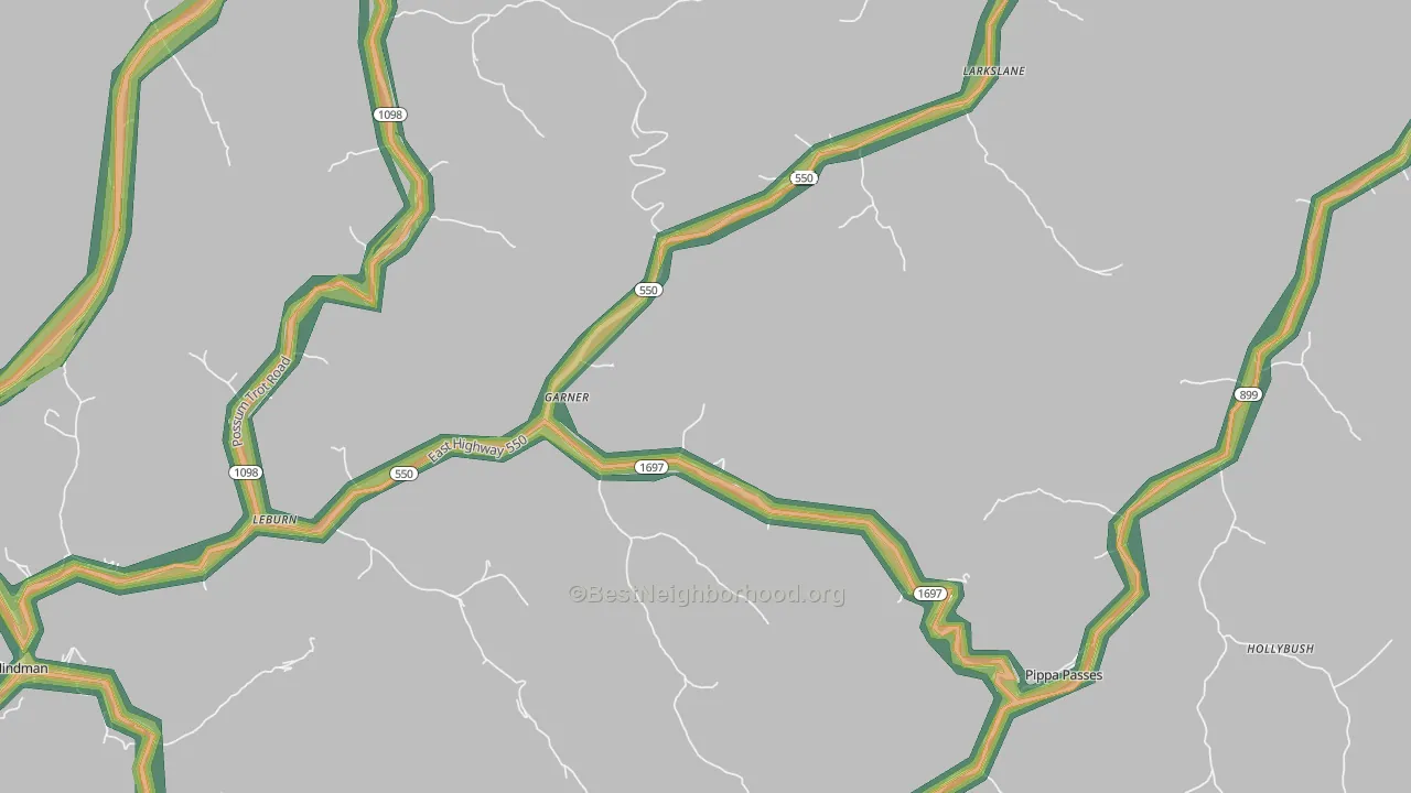 41817, KY Map of Noise Levels in 41817