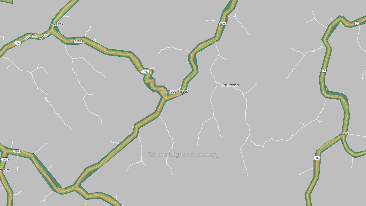 41844, KY Map of Noise Levels in 41844