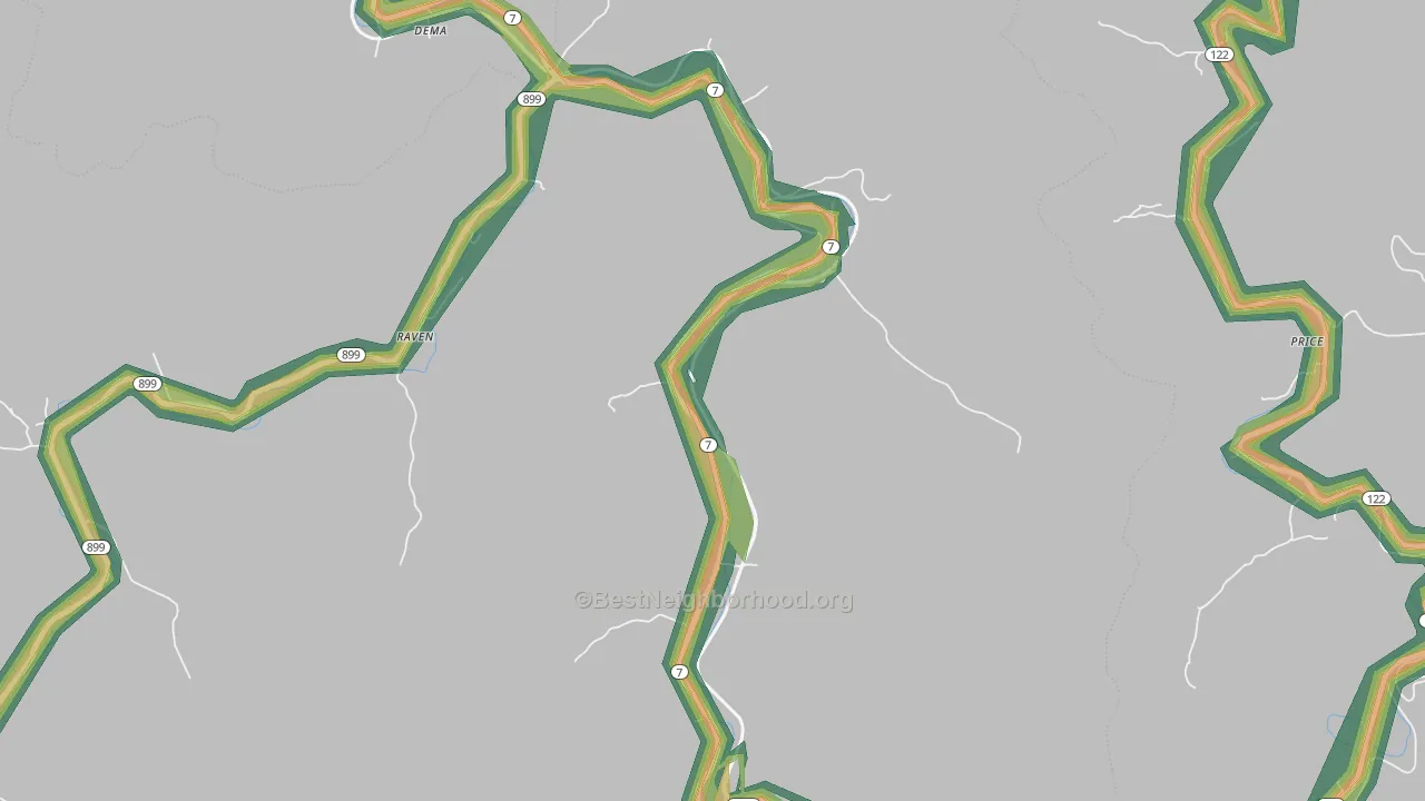 41859, KY Map of Noise Levels in 41859