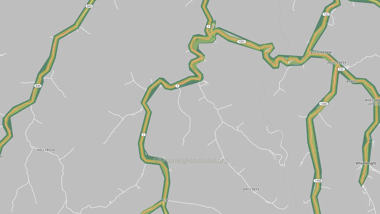41862, KY Map of Noise Levels in 41862
