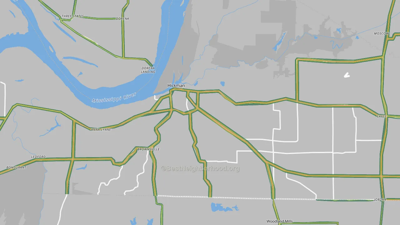 42050, KY Map of Noise Levels in 42050