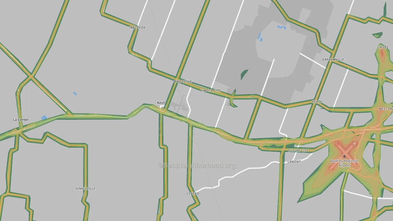 42053, KY Map of Noise Levels in 42053