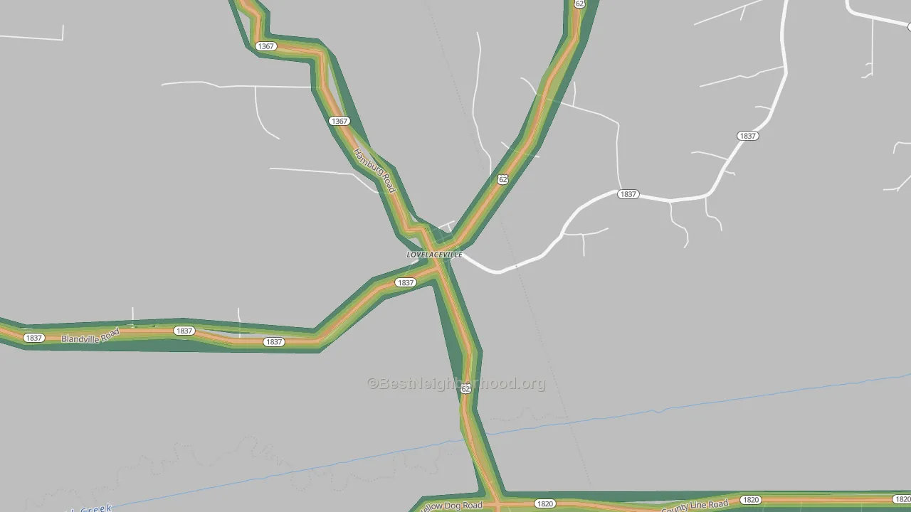 42060, KY Map of Noise Levels in 42060