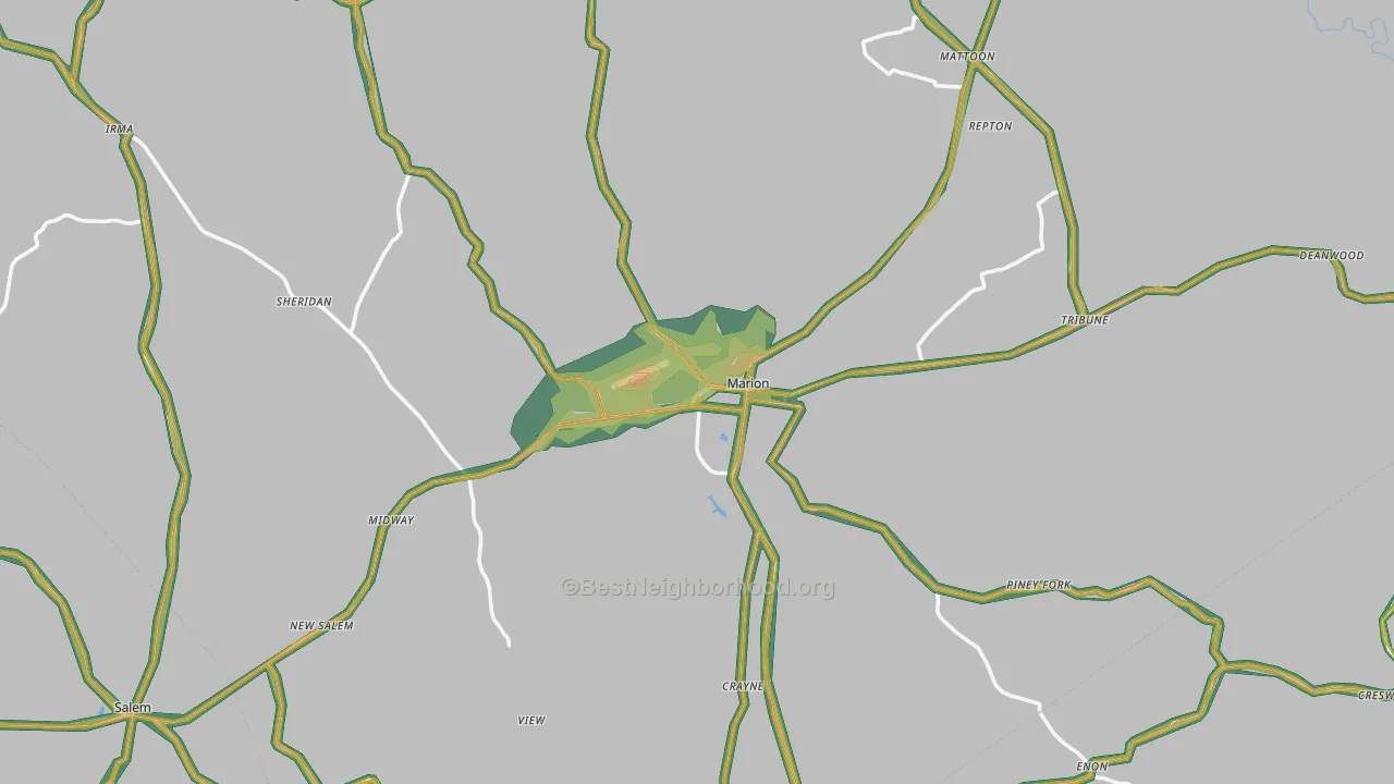 42064, KY Map of Noise Levels in 42064
