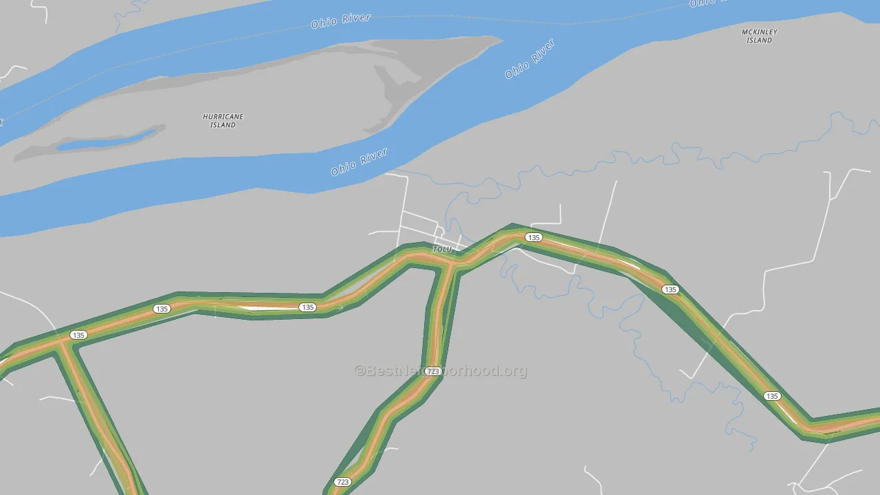 42084, KY Map of Noise Levels in 42084