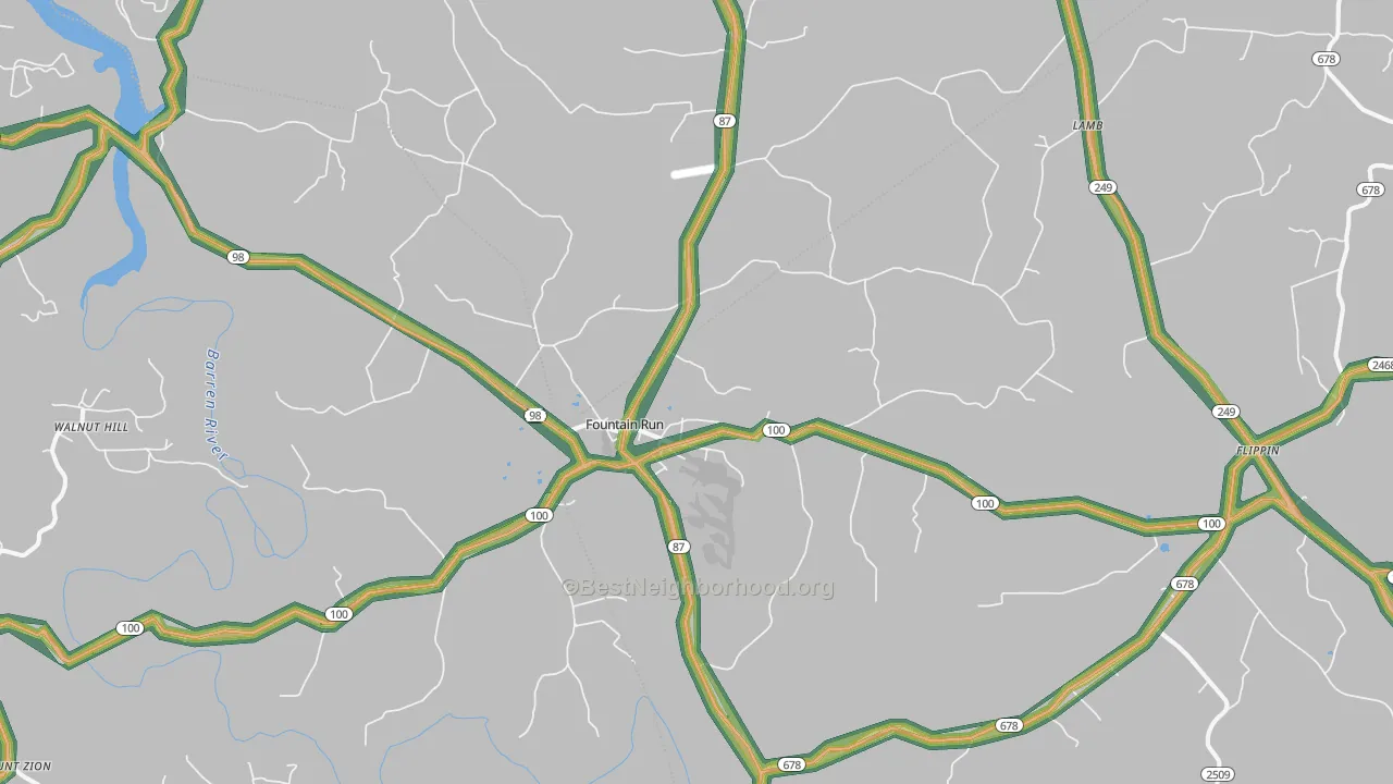 42133, KY Map of Noise Levels in 42133