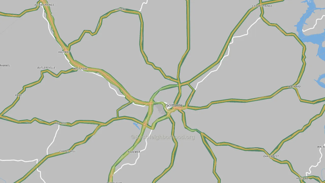 42164, KY Map of Noise Levels in 42164