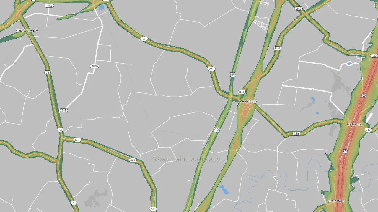 42170, KY Map of Noise Levels in 42170