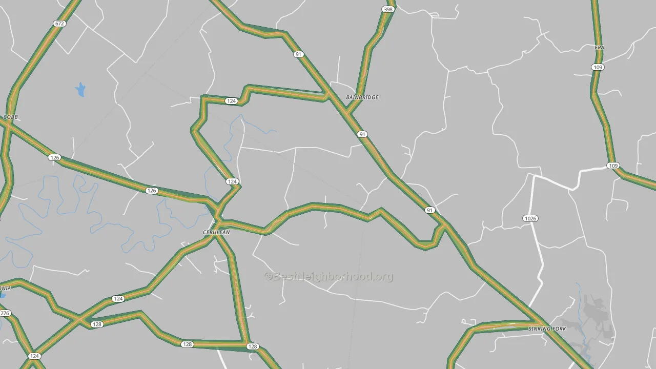 42215, KY Map of Noise Levels in 42215