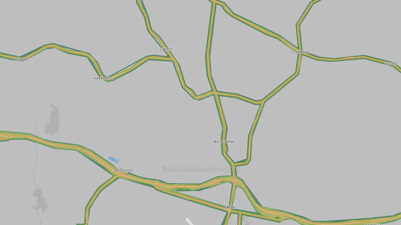 42220, KY Map of Noise Levels in 42220
