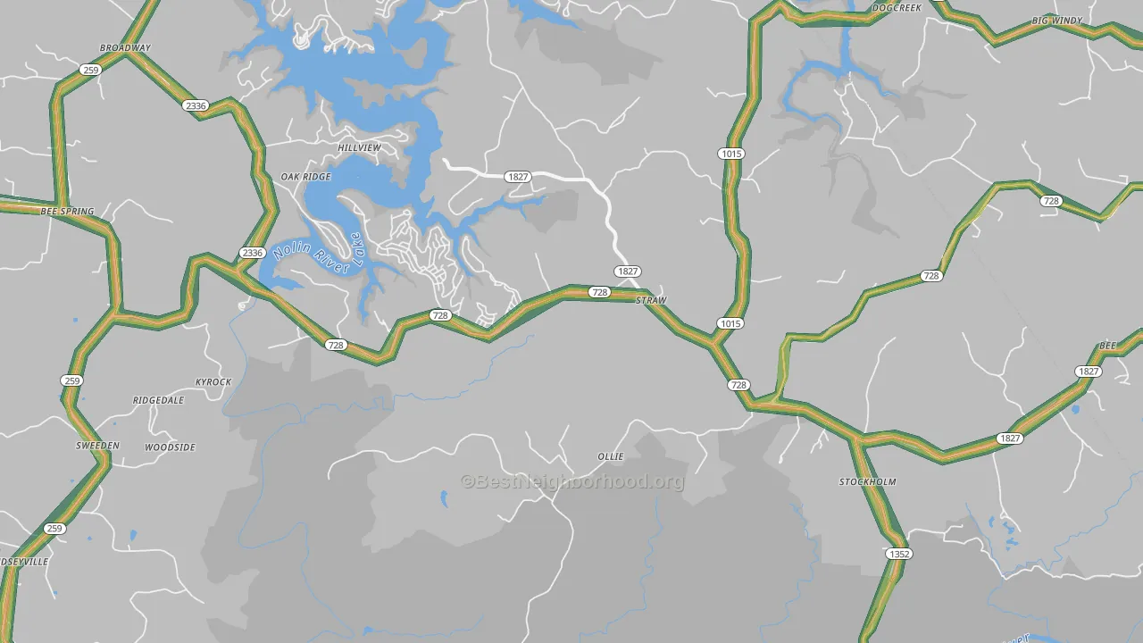 42259, KY Map of Noise Levels in 42259