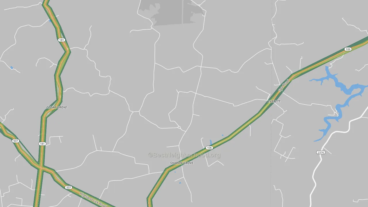 42280, KY Map of Noise Levels in 42280