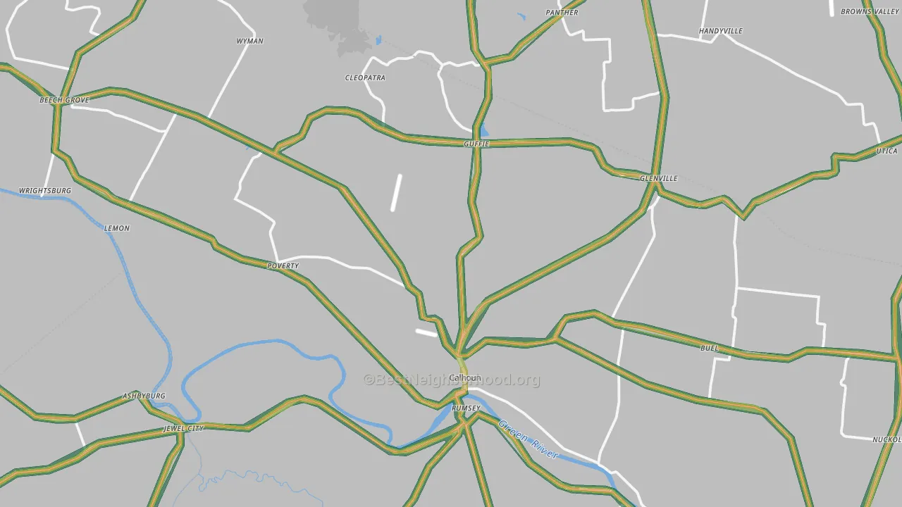 42327, KY Map of Noise Levels in 42327