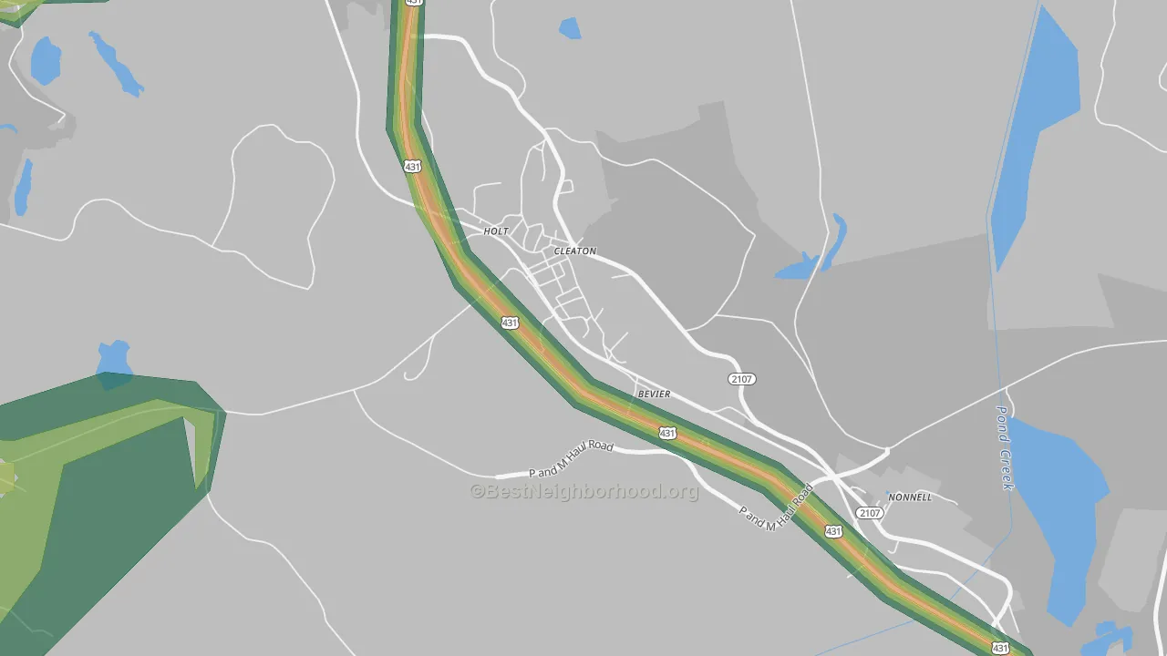42332, KY Map of Noise Levels in 42332