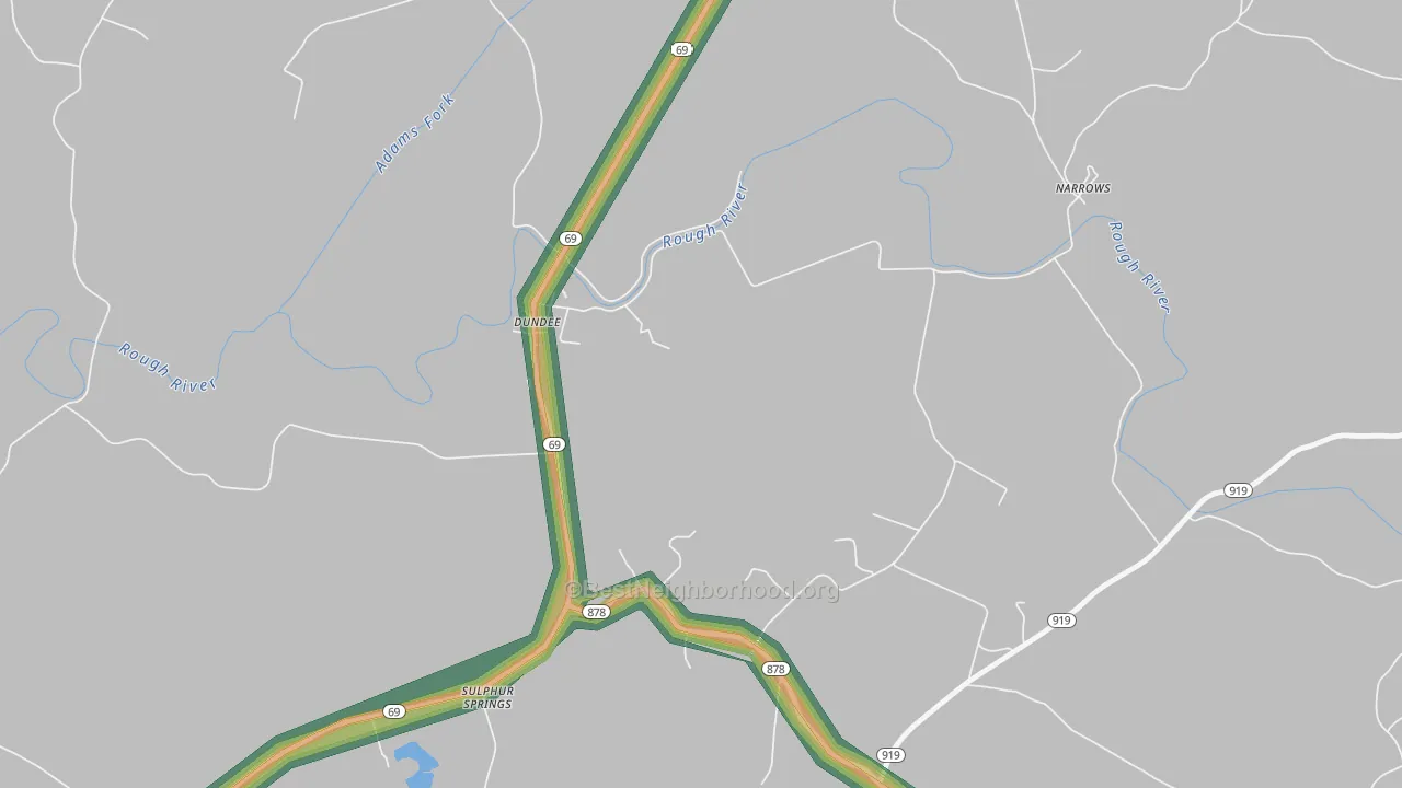 42338, KY Map of Noise Levels in 42338