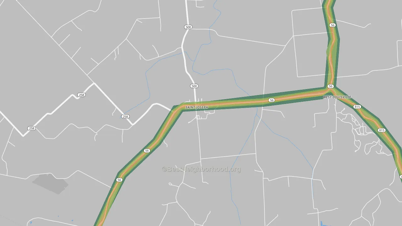 42356, KY Map of Noise Levels in 42356