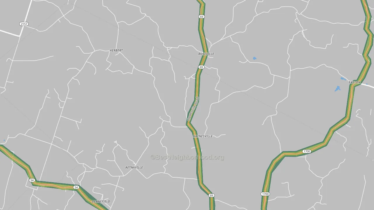 42368, KY Map of Noise Levels in 42368