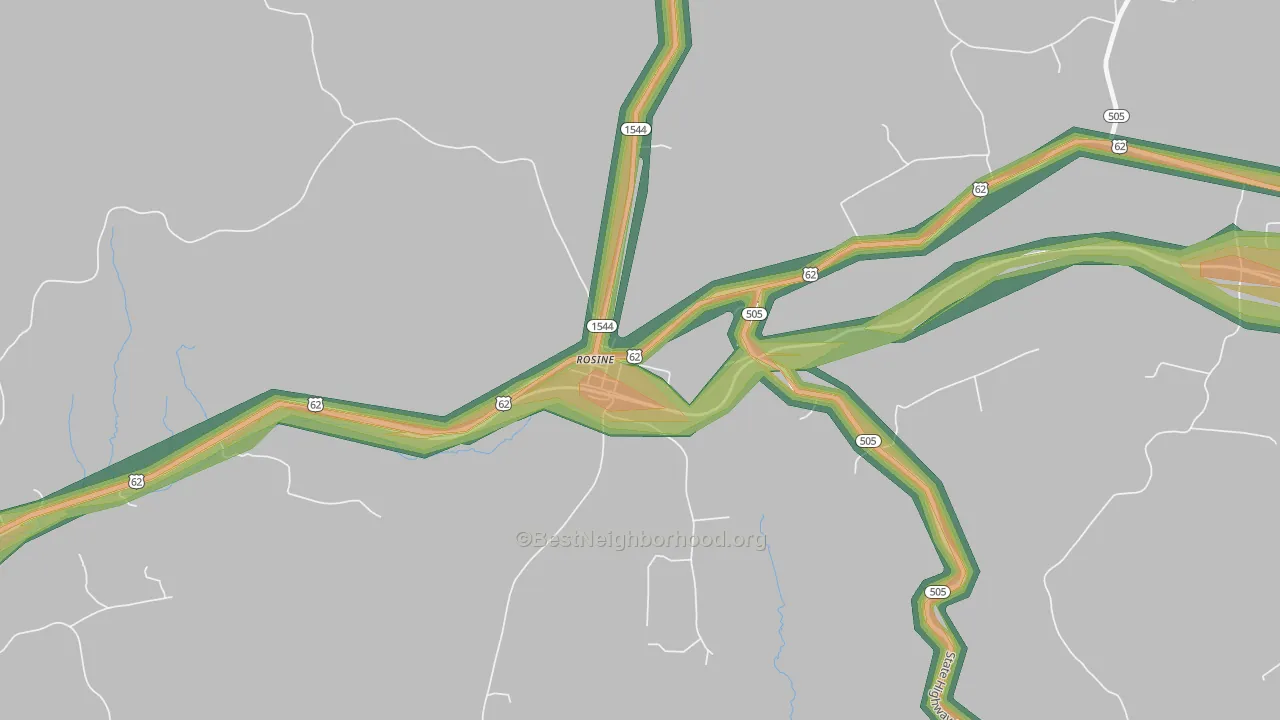 42370, KY Map of Noise Levels in 42370