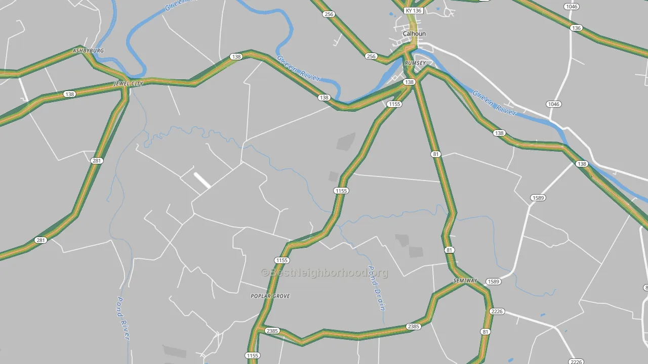 42371, KY Map of Noise Levels in 42371