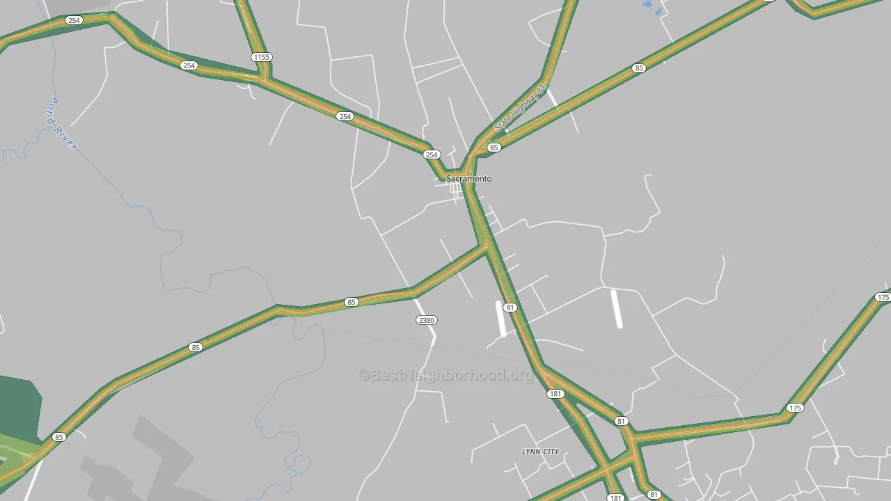 42372, KY Map of Noise Levels in 42372
