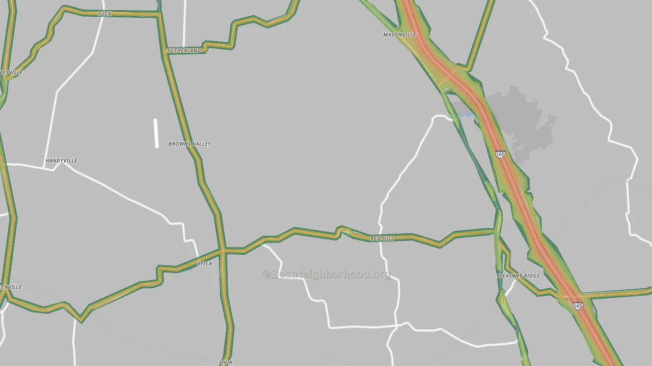 42376, KY Map of Noise Levels in 42376