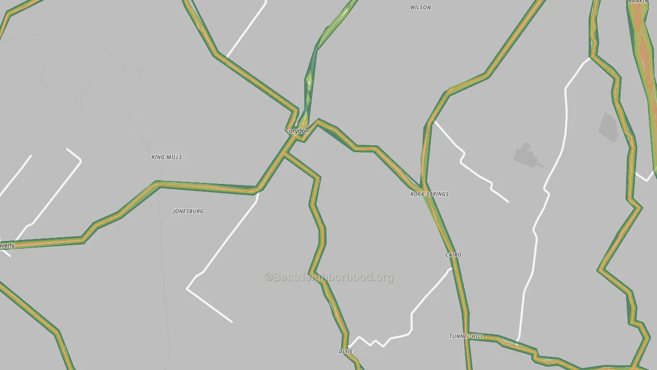 42406, KY Map of Noise Levels in 42406