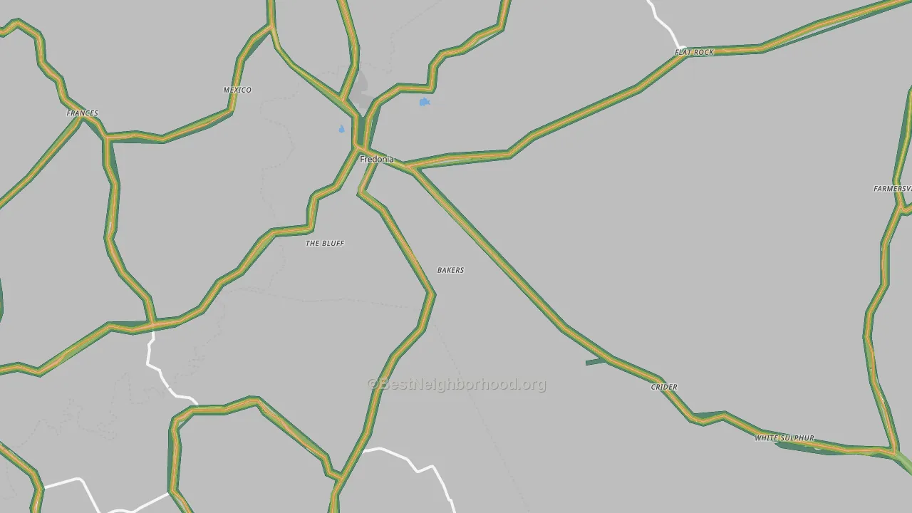 42411, KY Map of Noise Levels in 42411
