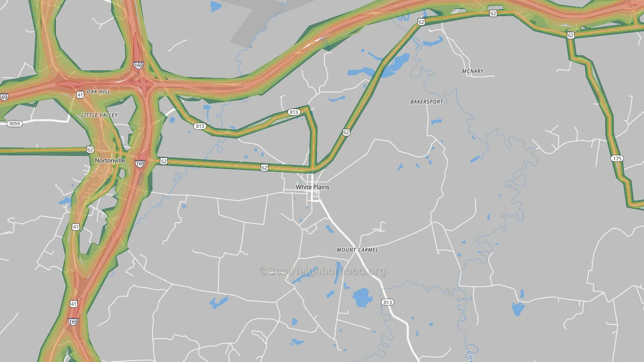 42464, KY Map of Noise Levels in 42464