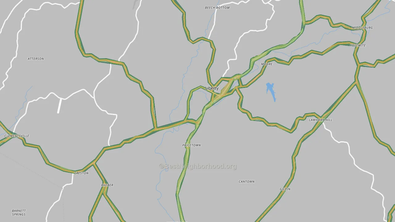 42539, KY Map of Noise Levels in 42539