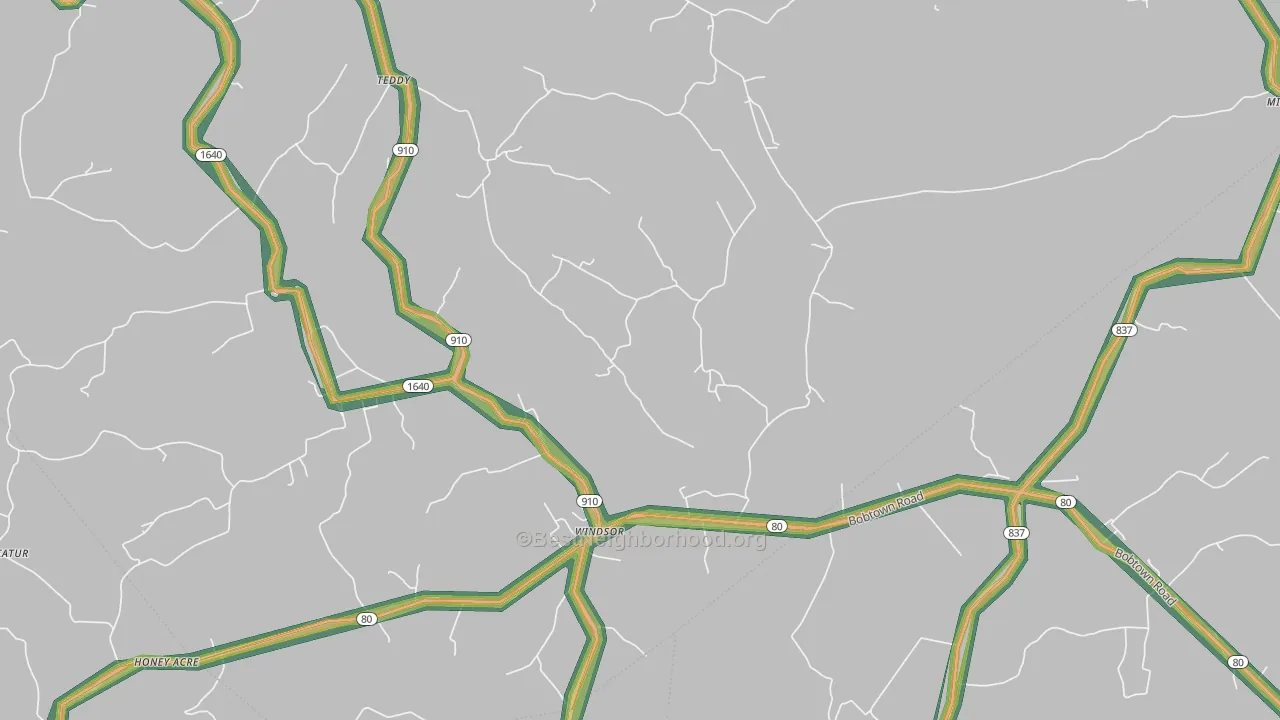 42565, KY Map of Noise Levels in 42565