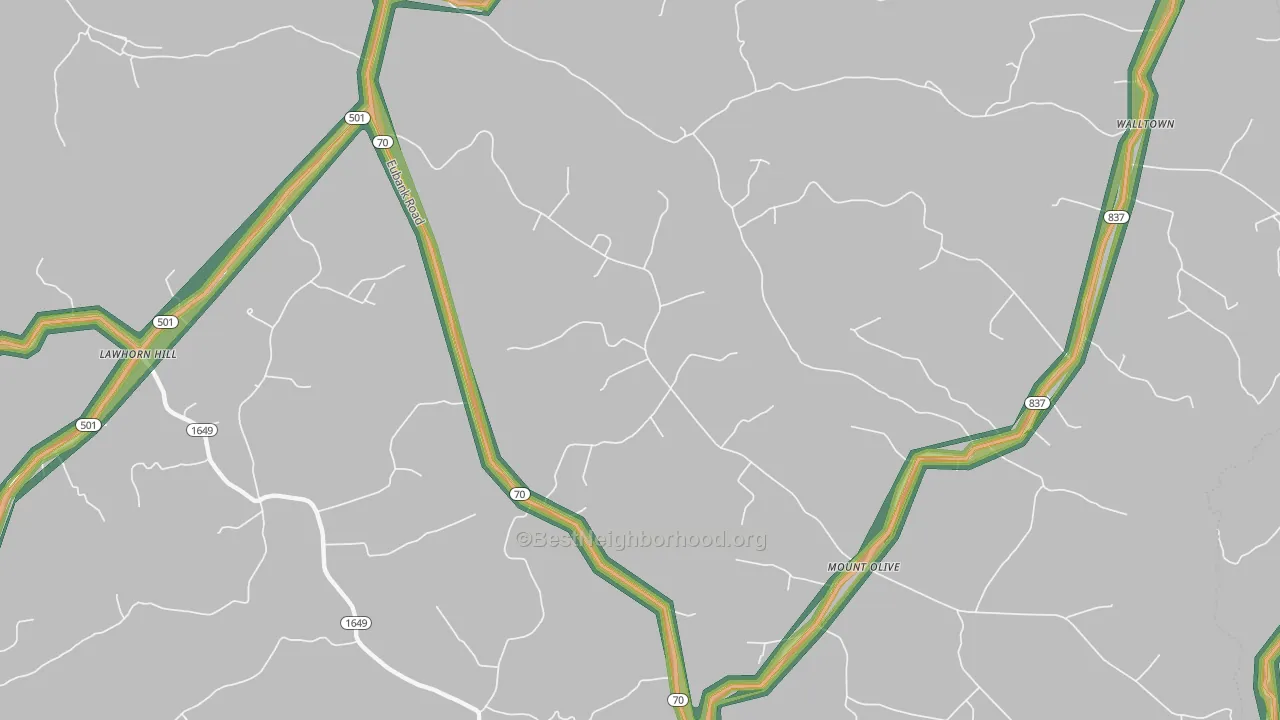 42566, KY Map of Noise Levels in 42566