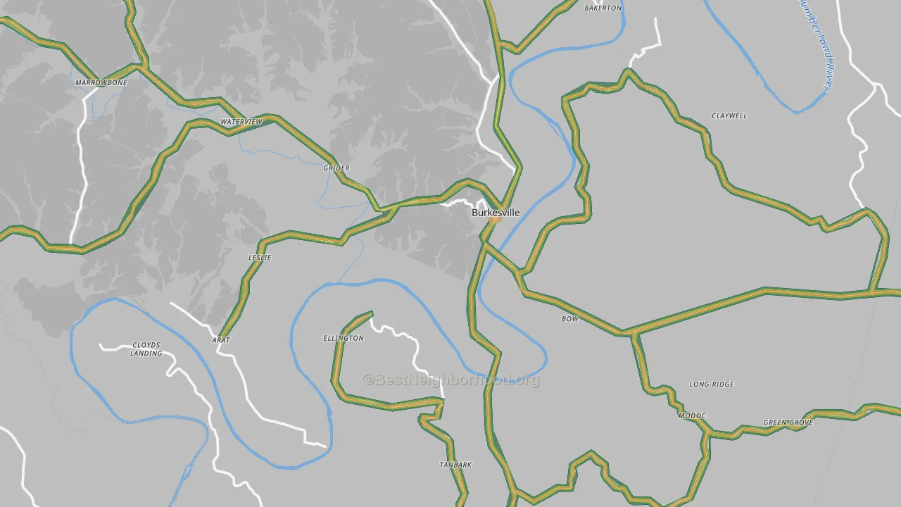42717, KY Map of Noise Levels in 42717