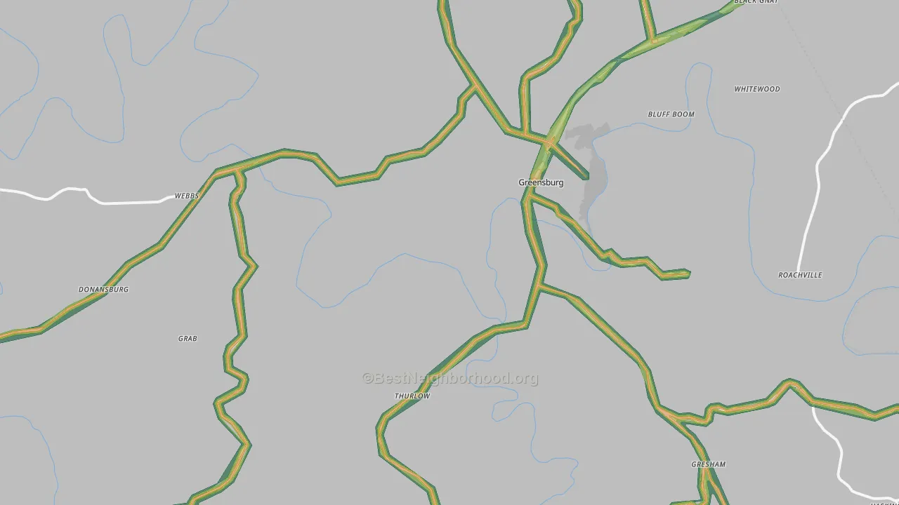 42743, KY Map of Noise Levels in 42743