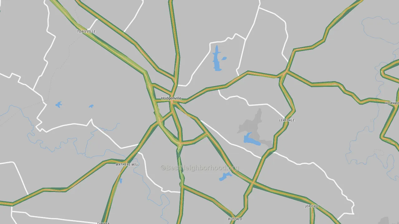 42748, KY Map of Noise Levels in 42748