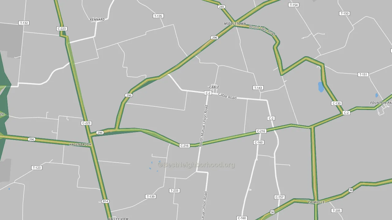 43009, OH Map of Noise Levels in 43009