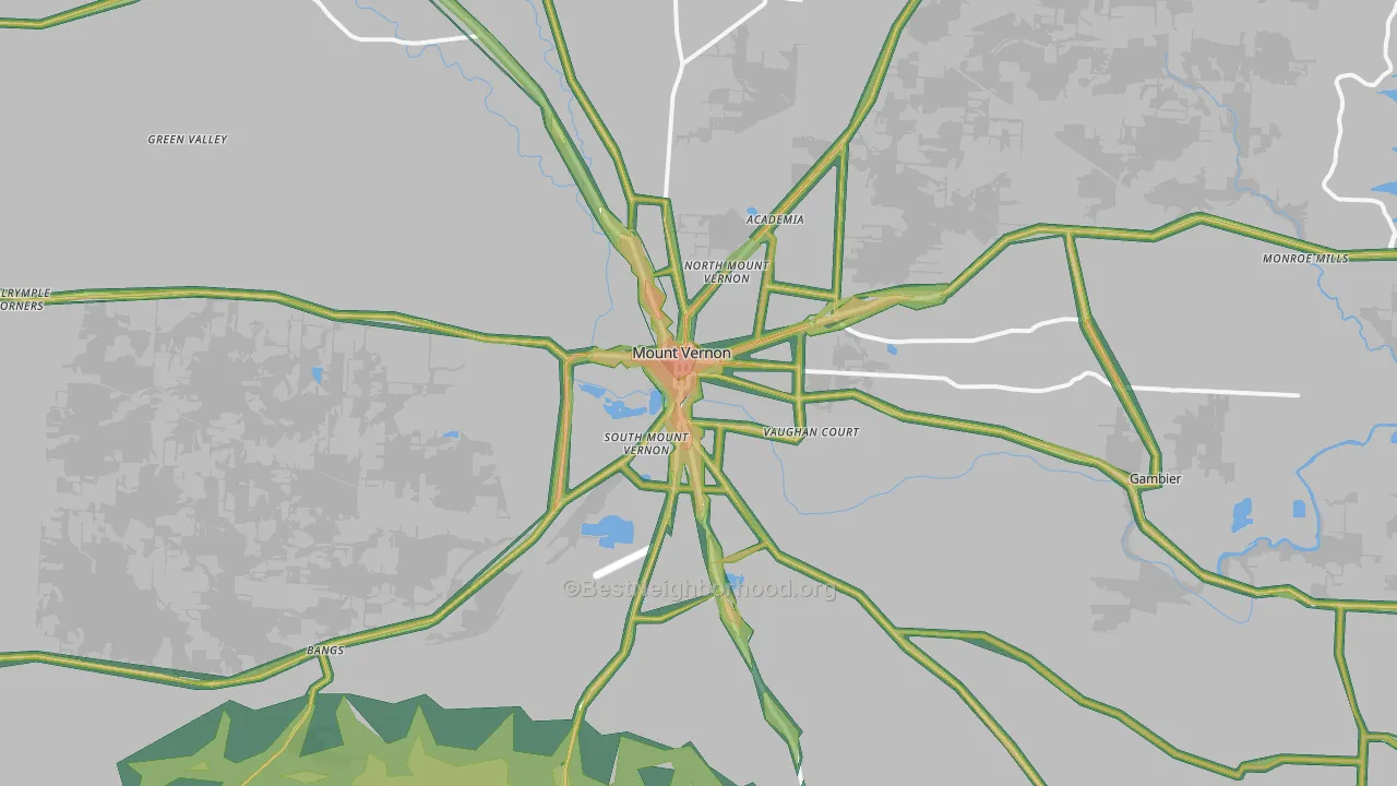 43050, OH Map of Noise Levels in 43050