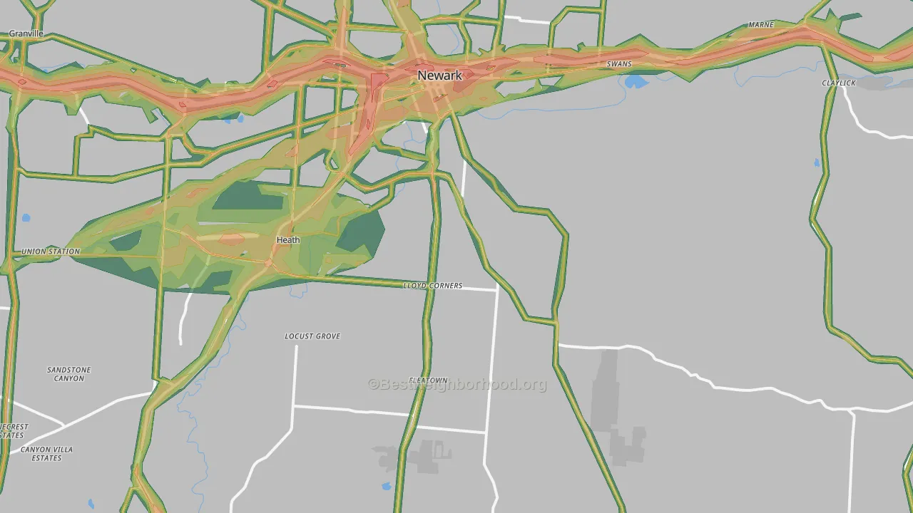 43056, OH Map of Noise Levels in 43056