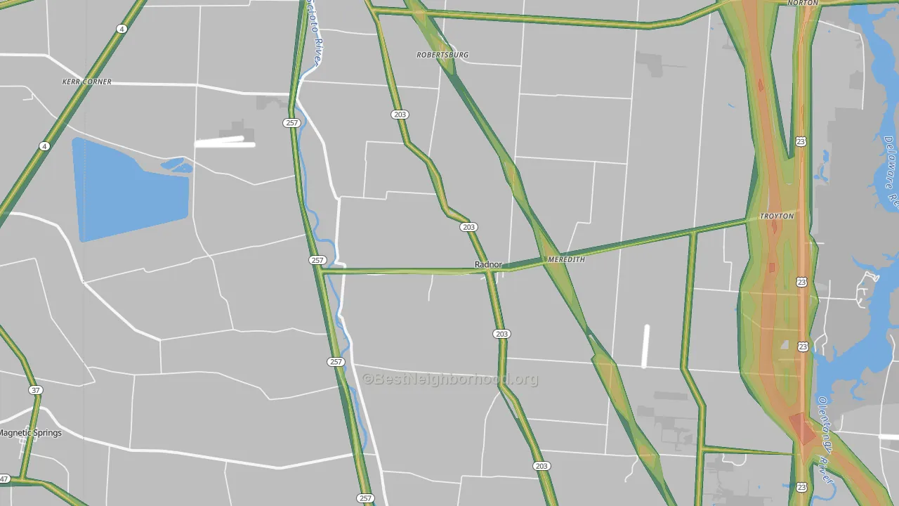 43066, OH Map of Noise Levels in 43066