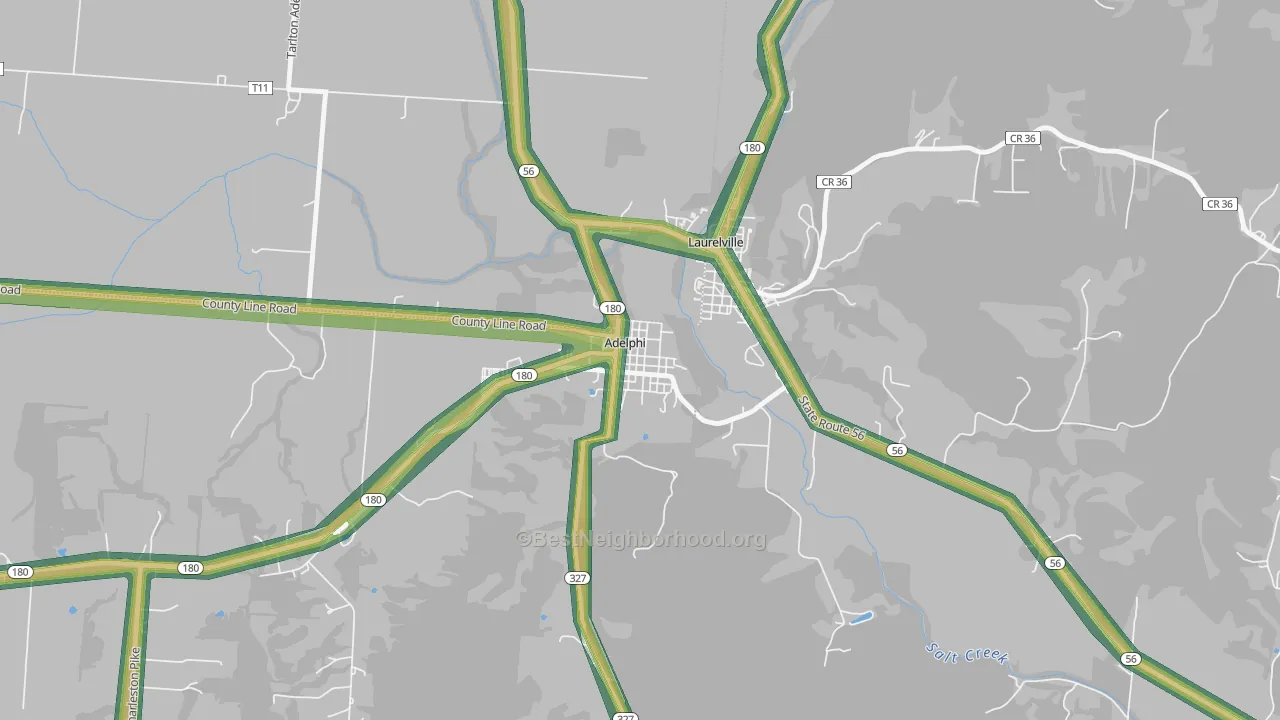 43101, OH Map of Noise Levels in 43101