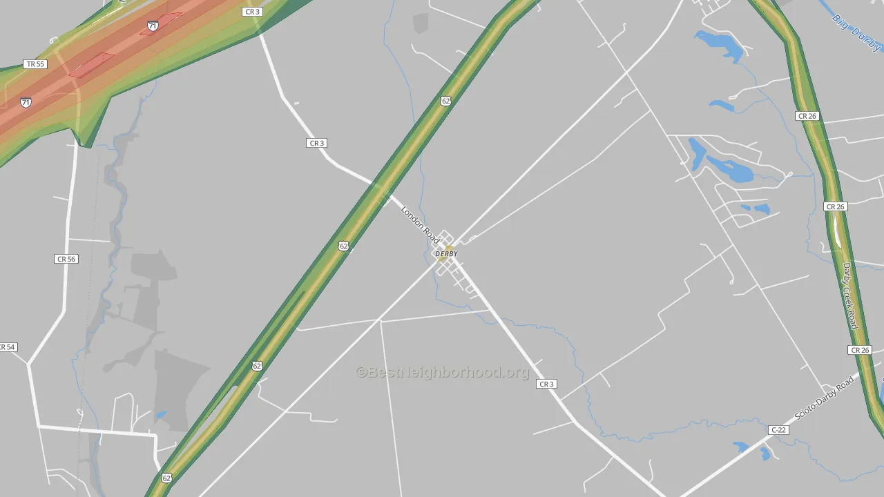 43117, OH Map of Noise Levels in 43117