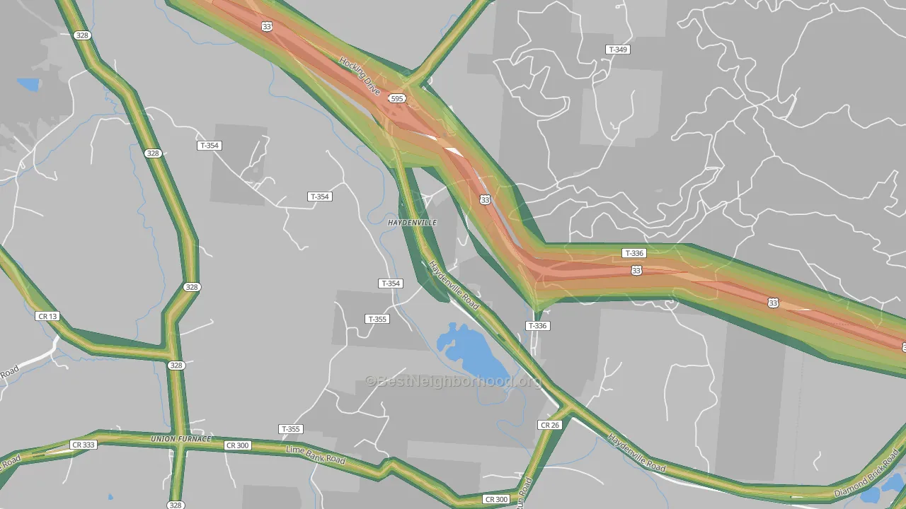 43127, OH Map of Noise Levels in 43127