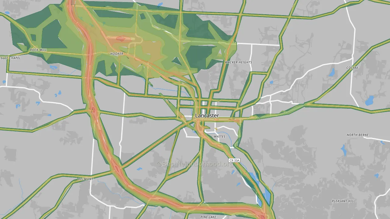 43130, OH Map of Noise Levels in 43130