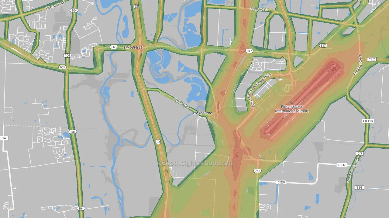 43137, OH Map of Noise Levels in 43137
